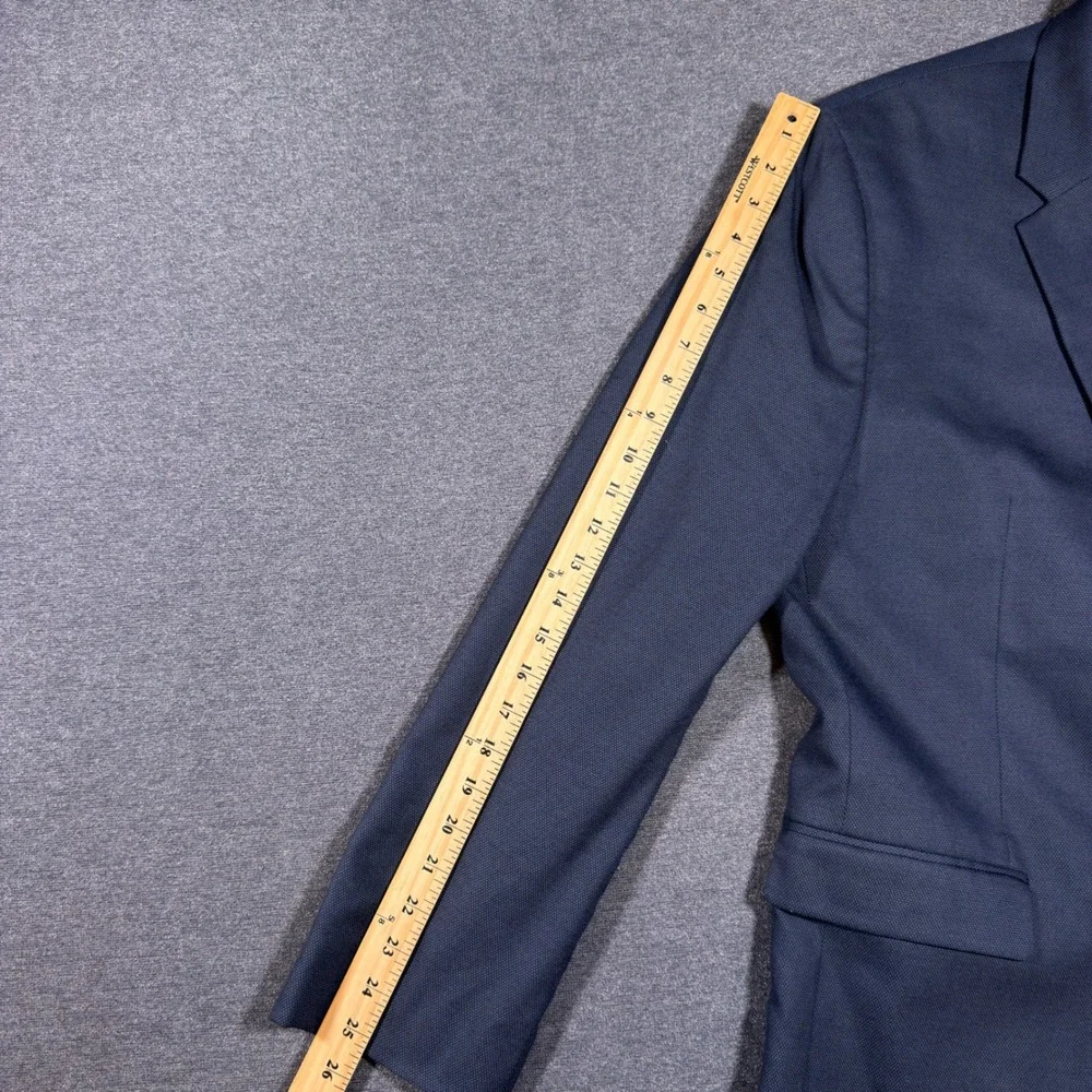Banana Republic Blazer Mens 46R Blue Standard Fit Two Button Suit Jacket Solid